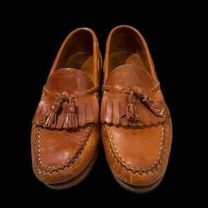 allen edmonds nashua loafers brown 9.5 d slip on leather